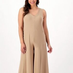 Attitudes by Renee Beige Jumpsuit